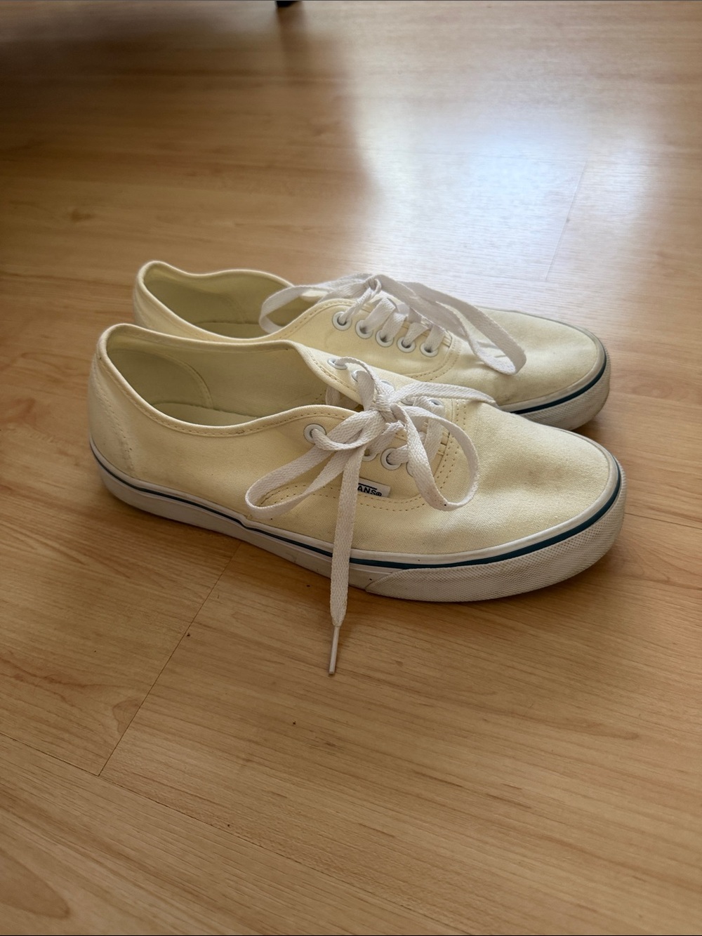 Vans Classic Low-Top Sneakers in Cream with White Laces